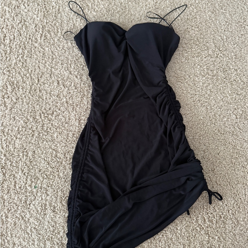 Windsor Black Mini Dress with Sweetheart Neckline